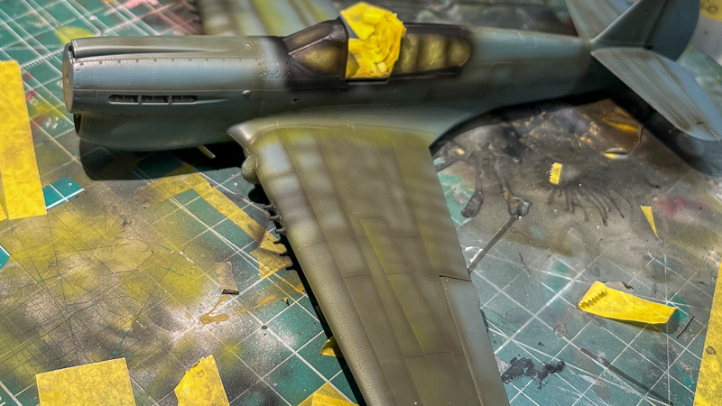 P-40E – práce na povrchu
